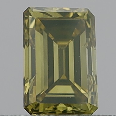 0.37 Carat Emerald Step Cut Fancy Deep Yellowish Brown VS2