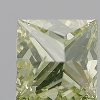 0.50 Carat Princess Step Cut Fancy Light Yellow SI3