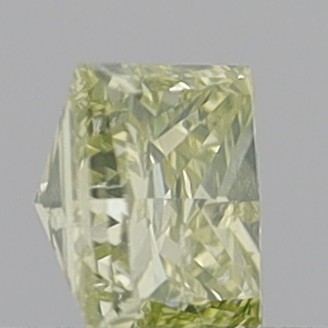 0.50 Carat Princess Step Cut Fancy Light Yellow SI3