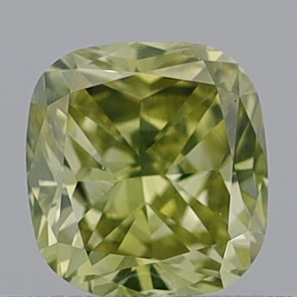 0.57 Carat Cushion Modified Brilliant Fancy Brownish Yellow VVS1