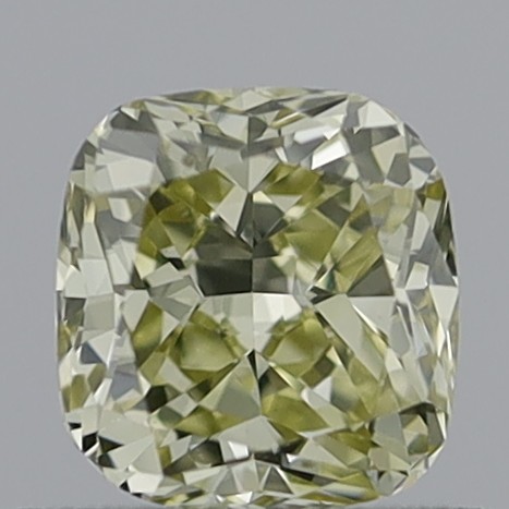 0.67 Carat Cushion Modified Brilliant Natural Fancy Light Brownish Yellow SI2