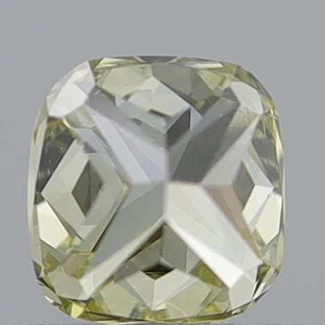 0.67 Carat Cushion Modified Brilliant Natural Fancy Light Brownish Yellow SI2