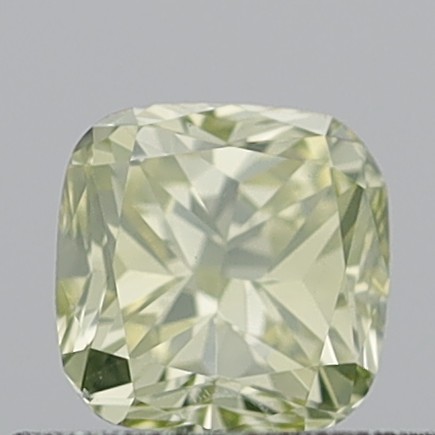 0.55 Carat Cushion Modified Brilliant Fancy Light Yellow VVS1