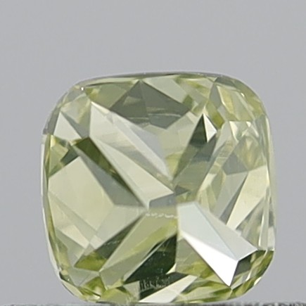 0.55 Carat Cushion Modified Brilliant Fancy Light Yellow VVS1