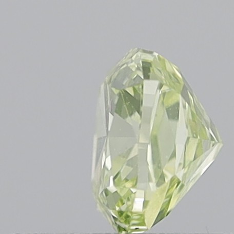 0.67 Carat Cushion Modified Brilliant Natural Fancy Greenish Yellow VS1