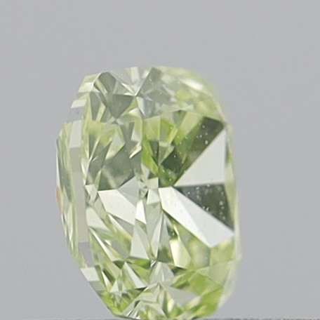 0.67 Carat Cushion Modified Brilliant Natural Fancy Greenish Yellow VS1