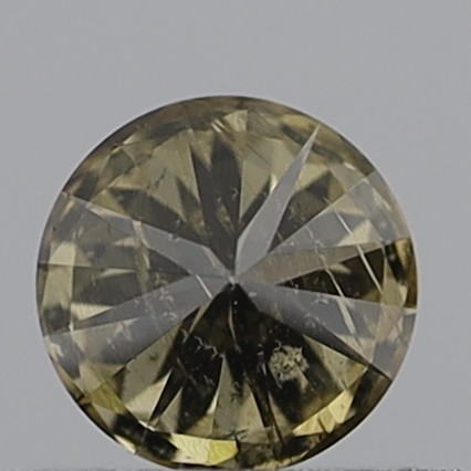 0.45 Carat Round Brilliant Natural Fancy Deep Orangish Brown I2