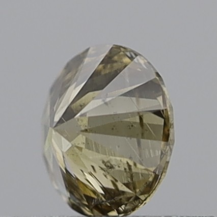 0.45 Carat Round Brilliant Natural Fancy Deep Orangish Brown I2