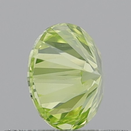 0.54 Carat Round Brilliant Natural Fancy Intense Greenish Yellow VS1