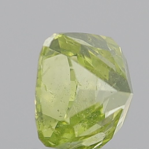 1.10 Carat Cushion Modified Brilliant Natural Fancy Greenish Yellow I1