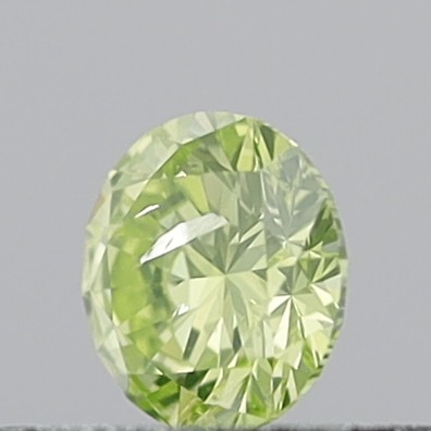 0.24 Carat Round Brilliant Natural Fancy Intense Greenish Yellow I1