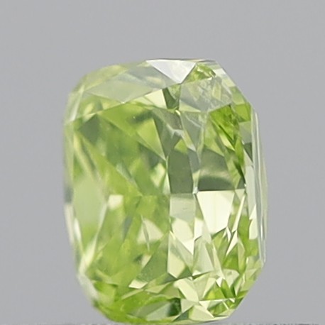 0.61 Carat Cushion Modified Brilliant Natural Fancy Greenish Yellow SI2