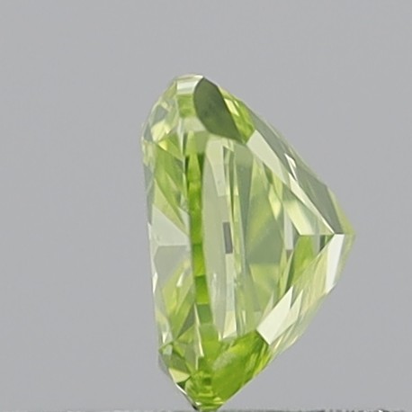 0.61 Carat Cushion Modified Brilliant Natural Fancy Greenish Yellow SI2