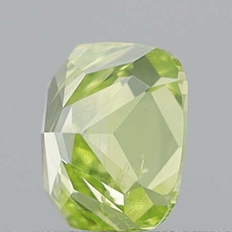 0.61 Carat Cushion Modified Brilliant Natural Fancy Greenish Yellow SI2