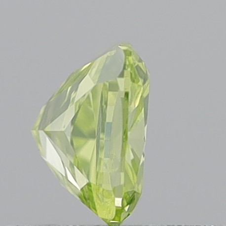 0.61 Carat Cushion Modified Brilliant Natural Fancy Greenish Yellow SI2