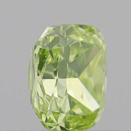0.61 Carat Cushion Modified Brilliant Natural Fancy Greenish Yellow SI2
