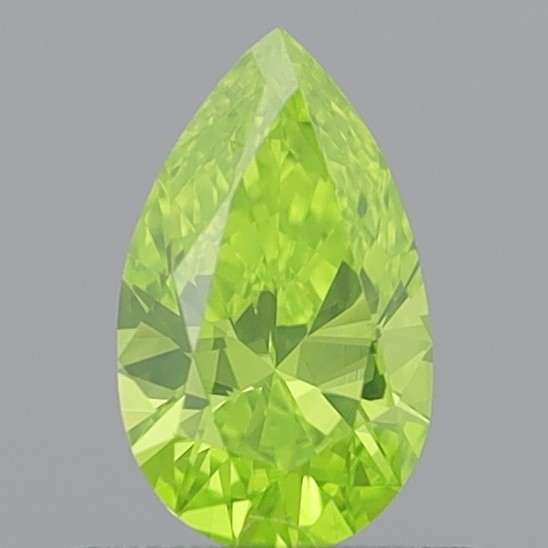 0.63 Carat Round Brilliant Natural Fancy Vivid Greenish Yellow VS2