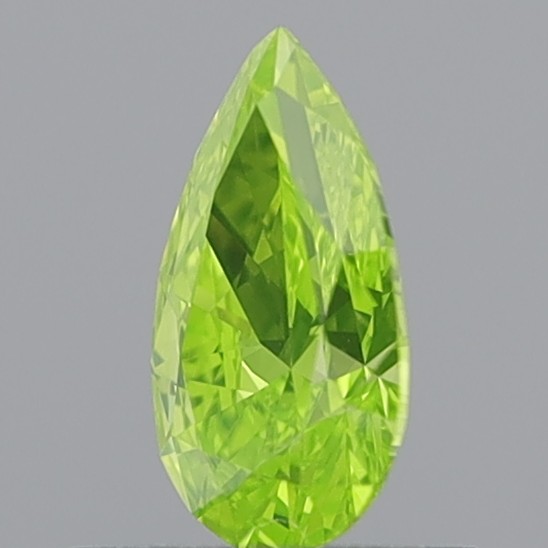 0.63 Carat Round Brilliant Natural Fancy Vivid Greenish Yellow VS2