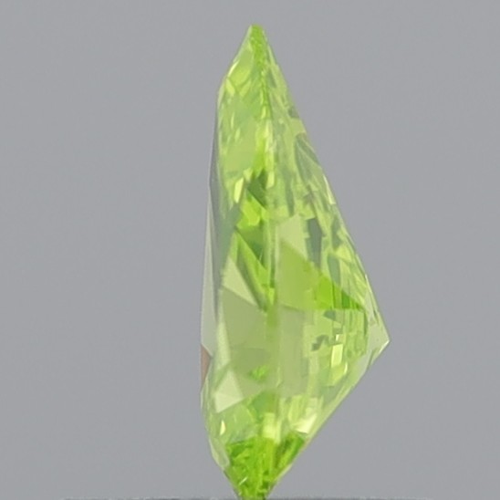 0.63 Carat Round Brilliant Natural Fancy Vivid Greenish Yellow VS2