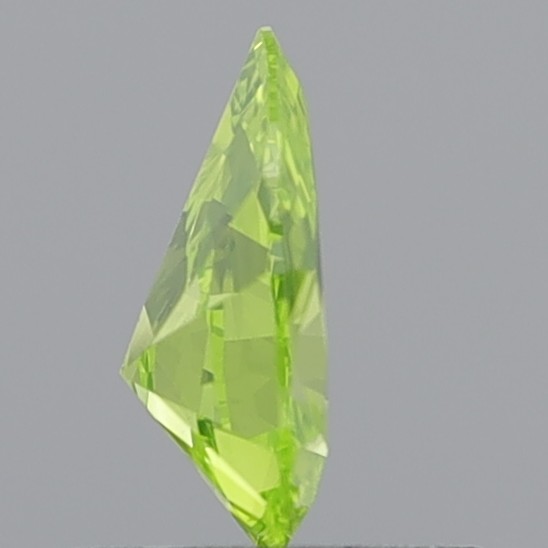 0.63 Carat Round Brilliant Natural Fancy Vivid Greenish Yellow VS2